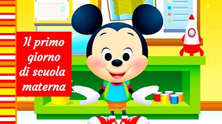 Disney Il primo giorno di scuola materna  libro per bambini letto ad alta voce [upl. by Zined]