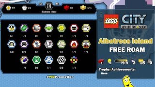 Lego City Undercover Albatross Island FREE ROAM All Collectibles  HTG [upl. by Kan]