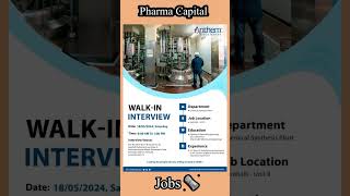 Pharma jobs  Jobs update  News [upl. by Anera]