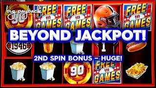 2nd Spin → HUGE WIN Super Bowl Jackpots Slot  BEYOND JACKPOT [upl. by Thirzia]