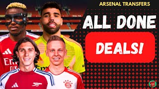 ALL ARSENAL DONE DEALS CONFIRMED SIGNINGS amp TRANSFER TARGETS SO FAR [upl. by Tammie39]