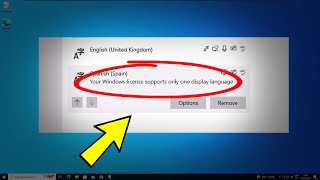 Your Windows license only supports one display language  How To Fix Cant change display language ✅ [upl. by Rickie]