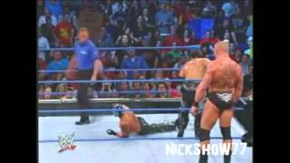 Rey Mysterio e Edge vs Brock Lesnar e Tajiri 10102002 [upl. by Veator]