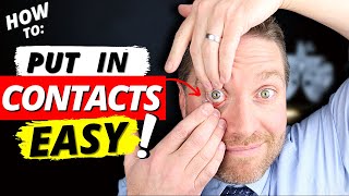 How To Put In Contacts Fast And Easy  Contact Lenses For Beginners [upl. by Eniarol]