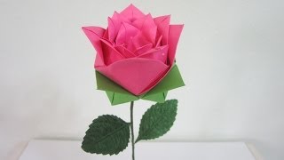 TUTORIAL  HOW TO MAKE PAPER ROSE 2 [upl. by Nomyt]