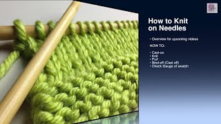 How to Knit  Cast On Beginner with closed captions start knitting [upl. by Mauralia]