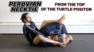 Masterskya BJJ NYC  Peruvian Necktie from the top of the turtle position [upl. by Tiram335]