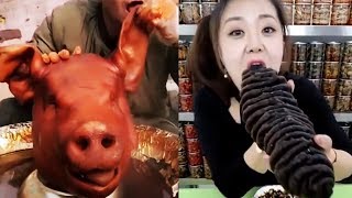 Really Bizarre Weird Food Mukbang  ASMR Compilation [upl. by Ytsihc100]