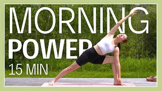 15 min Morning Yoga Flow  Ignite Your Power [upl. by Ashwin605]