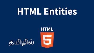 HTML Entities Explained in Tamil [upl. by Suiravat]