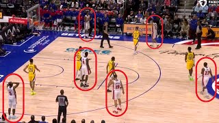 Pistons get tech for having 6 players on court in first game of season 😂 [upl. by Pen]