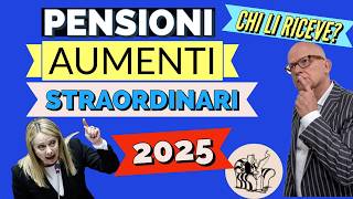 PENSIONI 👉 AUMENTI STRAORDINARI 2025 in Manovra❗️Chi li dovrebbe ricevere e chi ci rimette [upl. by Parker]