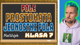 FIGURY GEOMETRYCZNE  POLE PROSTOKĄTA JEDNOSTKI POLA [upl. by Lisetta]