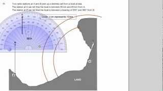 GCSE Maths revision Exam paper practice loci and scale drawing [upl. by Jaime]