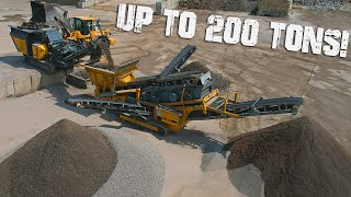 CRUSHING up to 200 TPH of CONCRETE with IRON [upl. by Fruma]