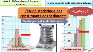 Étude statistique des constituants des sédiments  SVT 1 Bac sciences ex شرح بالعربية [upl. by Aneelak709]