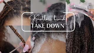 TAKING OUT MY 2 MONTH OLD BRAIDS  THE BEST WAY TO REMOVE BRAIDS AND BUILD UP WITH NO BREAKAGE [upl. by Airbmac461]