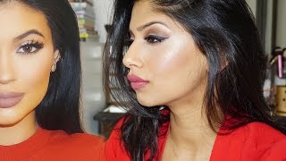 Kylie Jenner Inspired Makeup  Sparking Smokey Eyes  Arshias Makeup [upl. by Schalles]