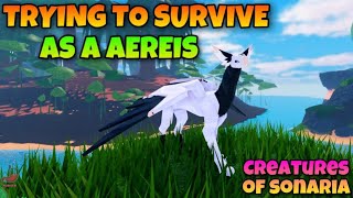 TRYING TO SURVIVE as a AEREISWAR AGAINST KOSERS  Creatures of Sonaria [upl. by Onateyac]