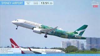 🔴 Qantas A220 departure  Travis Kelce landing  Planespotting  Sydney Airport wKurt  ATC🔴 [upl. by Robinett149]