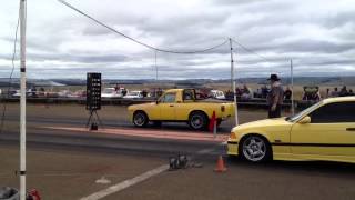 Luaan 1400 Nissan turbo bakkie at Amsterdam Raceway 1 April [upl. by Dlonra]