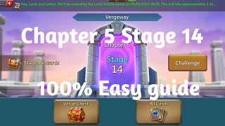 Lords mobile Vergeway Chapter 5 Stage 14 easiest guide [upl. by Lura203]