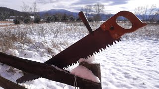 Reviving History Restoring the Oneman Crosscut Saw to its former glory mostly [upl. by Aicilyt]