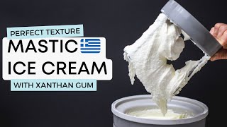 🇬🇷MASTIC ICE CREAM  with xanthan gum for perfect texture [upl. by Eudocia]