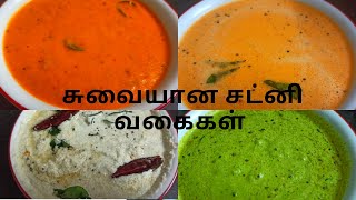 How to make 4 essential chutneys சுவையான சட்னி வகைகள் With eng subs [upl. by Aekerly]