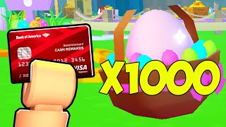 I BOUGHT 1000 EASTER GIFTS IN PET SIMULATOR X [upl. by Nivar]