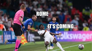 Giorgio Chiellini Pulling Saka  Euro 2020 Memes [upl. by Einnej]