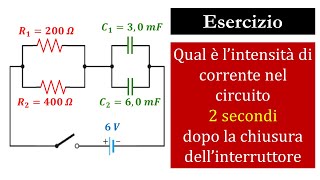 Circuito RC in corrente continua  ESERCIZIO SVOLTO [upl. by Ahsineg]