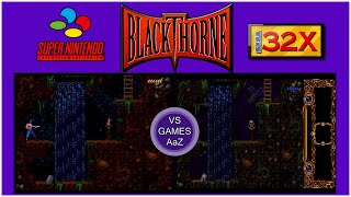 Blackthorne VS Blackthorne 32X SNES VS sega 32x side by side comparison [upl. by Raddi]