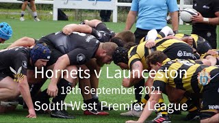 Hornets RFC v Launceston RFC 18th September 2021 [upl. by Danna]