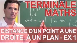 Distance dun point à une droite à un plan  Ex 1  MATHS  TS  Les Bons Profs [upl. by Euhc]