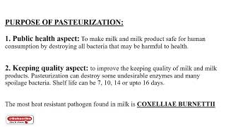 Food Preservation Food Processing Lecture 3 Pasteurization Milk and Milk products [upl. by Ednargel]