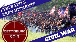 Epic Civil War Reenactment 10000 Reenactors  Gettysburg 2013 Picketts Charge [upl. by Munt]