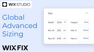 Setting Website to Advanced Sizing in Wix Studio [upl. by Orsay328]