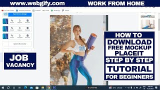 how to download free mockup from placeit stepbystep tutorial for beginners webgify work from home [upl. by Ebocaj649]