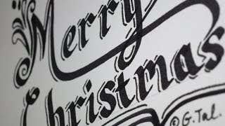 How To Write Merry Christmas Easy Step by Step Fancy Swirly Calligraphy Letters [upl. by Short]