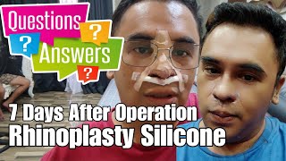 Q amp A about my Rhinoplasty Us Silicone Operation with Doc Ferdinand Lacson of Kosmed Aesthetic [upl. by Prosperus934]