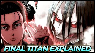 Erens final titan form explained  Erens founding titan  HINDI  OTAKU CENTRAL [upl. by Arihaz]