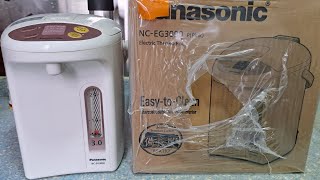 Satisfying Unboxing NCEG3000 Panasonic Electronic Thermo Pot ASMR [upl. by Nilson130]