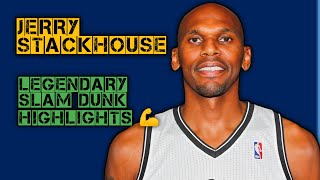 JERRY STACKHOUSE LEGENDARY SLAM DUNK HIGHLIGHTS nba players superstar legendary basketball fyp [upl. by Tirreg765]