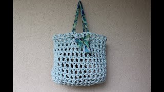 prosta siatka torebka ze sznurka bawełnianego  crochet market bag [upl. by Parette]