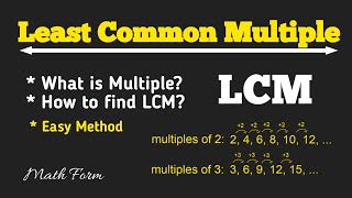 Least Common Multiple  LCM  Math Form [upl. by Ecnarretal994]