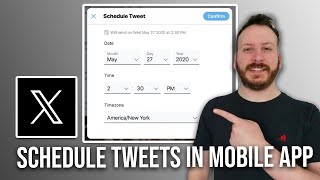 How To Schedule Tweets On Twitter Mobile App [upl. by Arannahs]