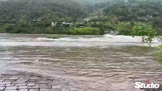 Ponte que liga Cotiporã a Bento Gonçalves sobre o Rio das Antas fica submersa [upl. by Harrat952]