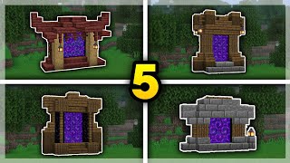 5 Easy NETHER PORTAL Design Ideas  Minecraft 🕹️ [upl. by Keithley590]