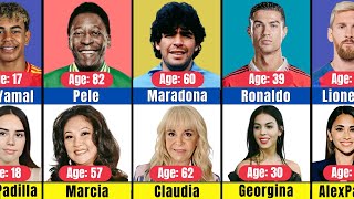 Age Comparison Famous Footballers And Their WivesGirlfriends 2024 [upl. by Yerfej]